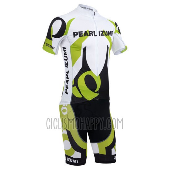 Pearl Izumi Cycling Jersey Bib Short 2013 Men Short Sleeve White and Green